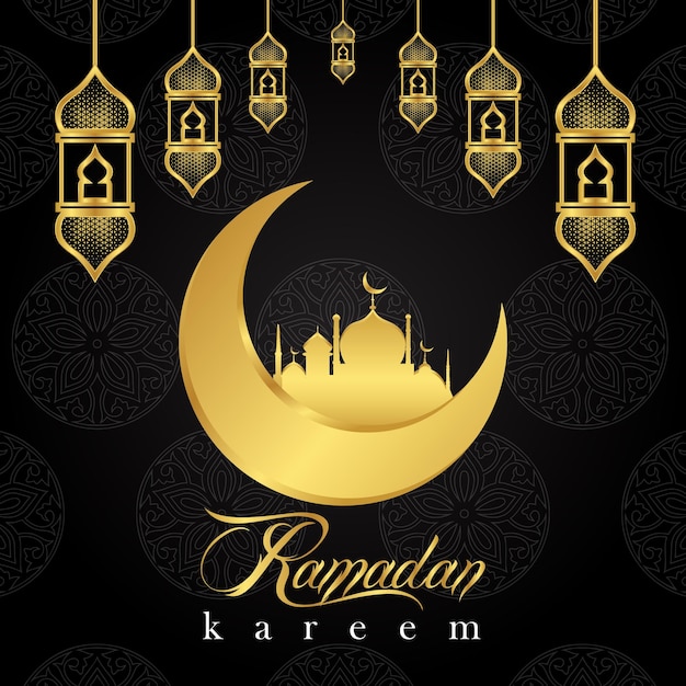 Ramadan festival luxury card and social media post design