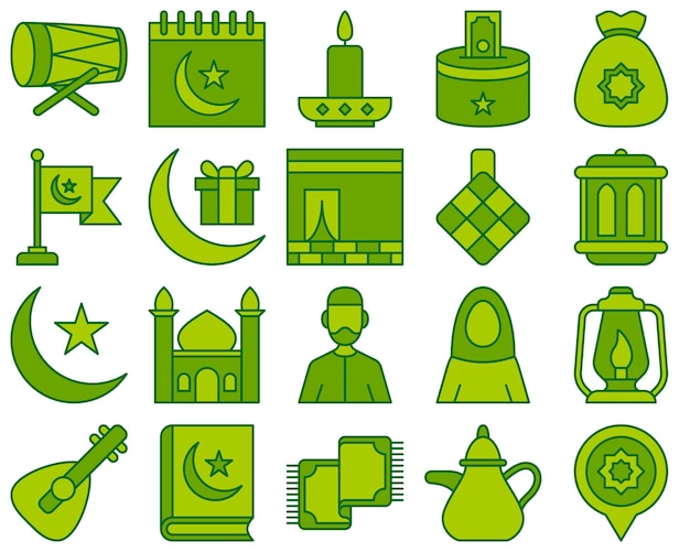 Vector ramadan in flat style isolated