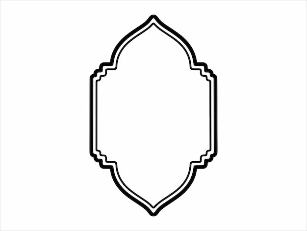 Vector ramadan frame line art background