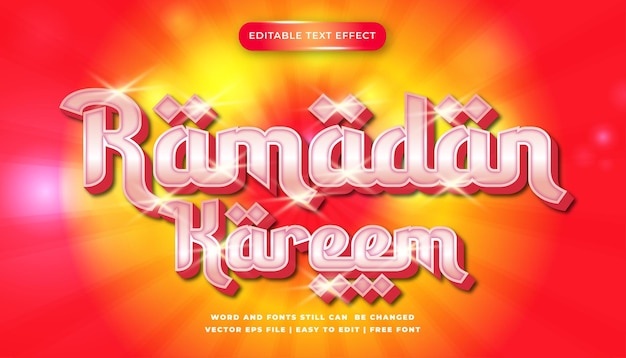 Ramadan glans bewerkbaar teksteffect