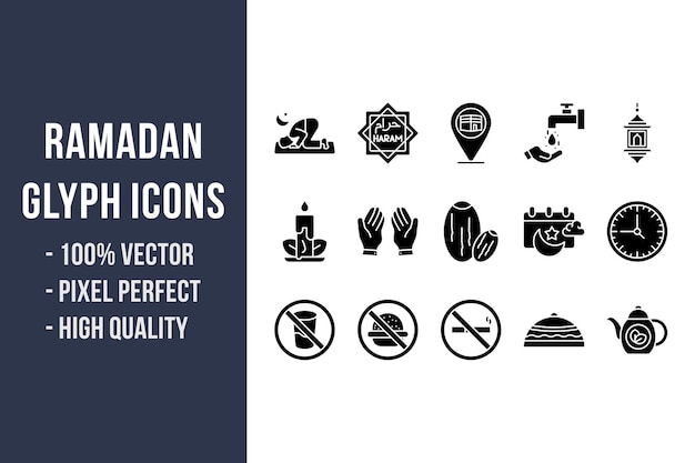 Ramadan Glyph-pictogrammen