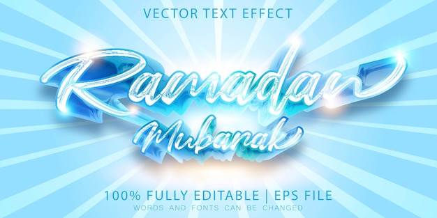 Effetto di testo modificabile ramadan gold