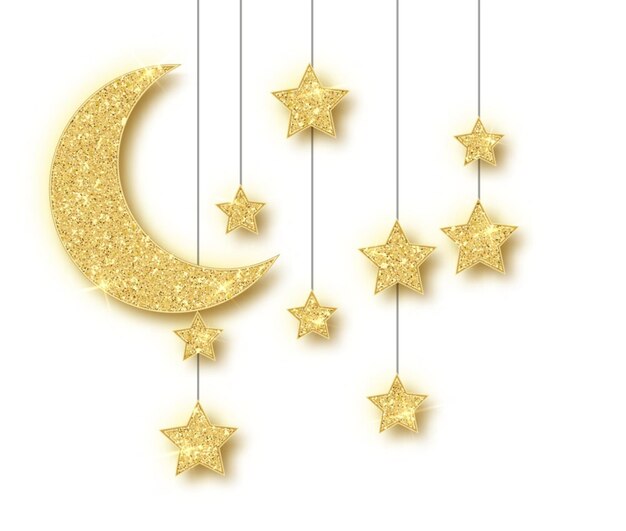 Ramadan gouden decoratie geïsoleerd op wit