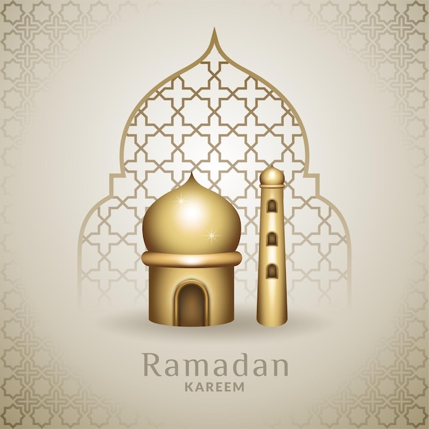 Ramadan gouden moskee met ornament