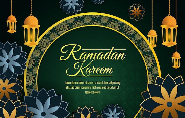 Ramadan Green Luxury Background