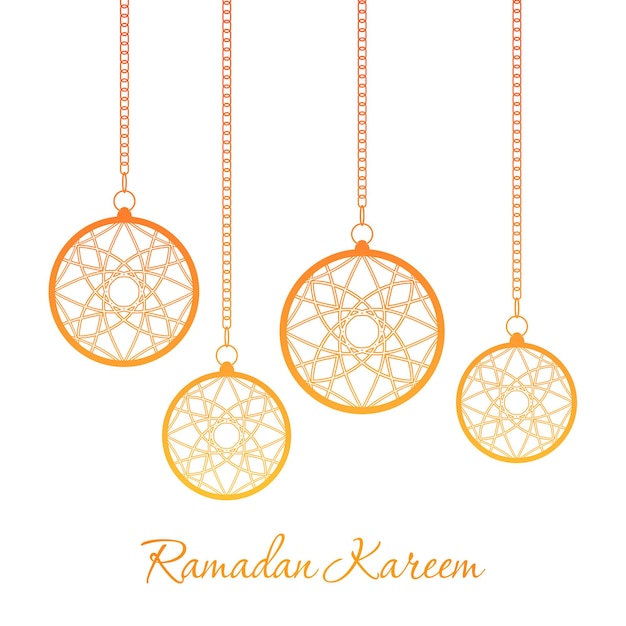 Ramadan greeting card for the celebration of Muslim community festival