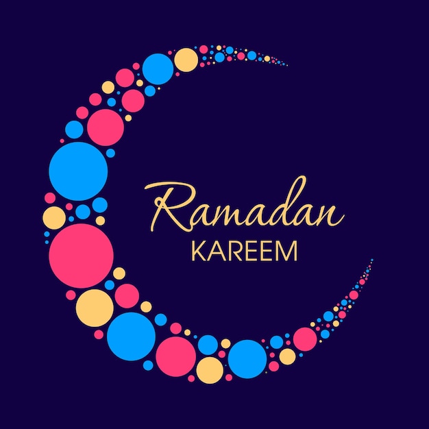 Ramadan greeting card for the celebration of muslim community festival