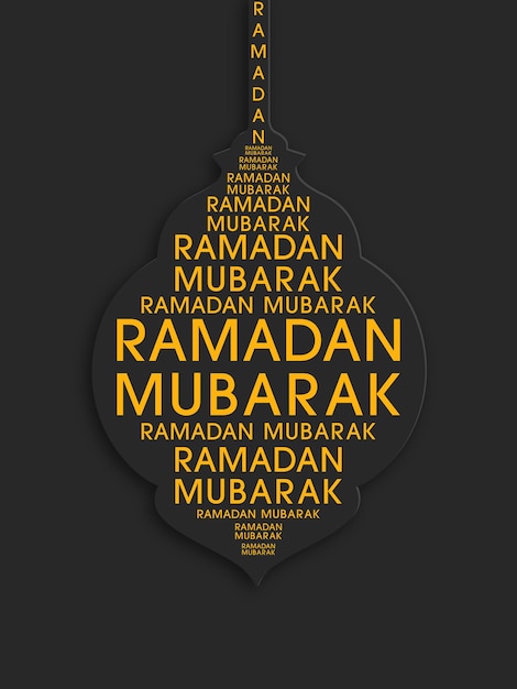 Ramadan greeting card for the celebration of Muslim community festival