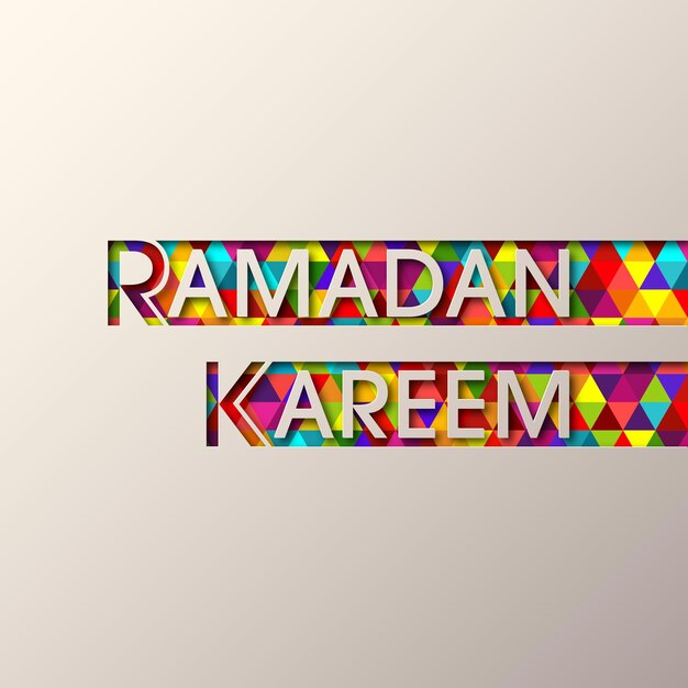 Ramadan greeting card for the celebration of Muslim community festival