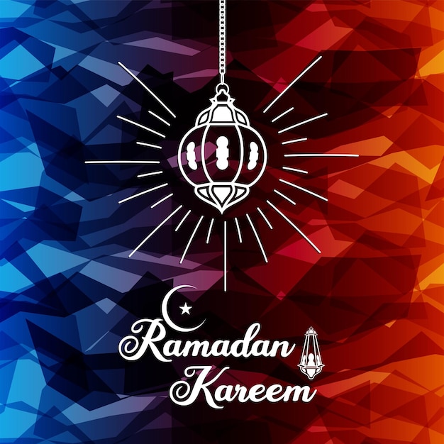 Ramadan greeting card for the celebration of muslim community festival