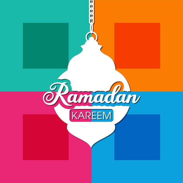 Ramadan greeting card for the celebration of Muslim community festival