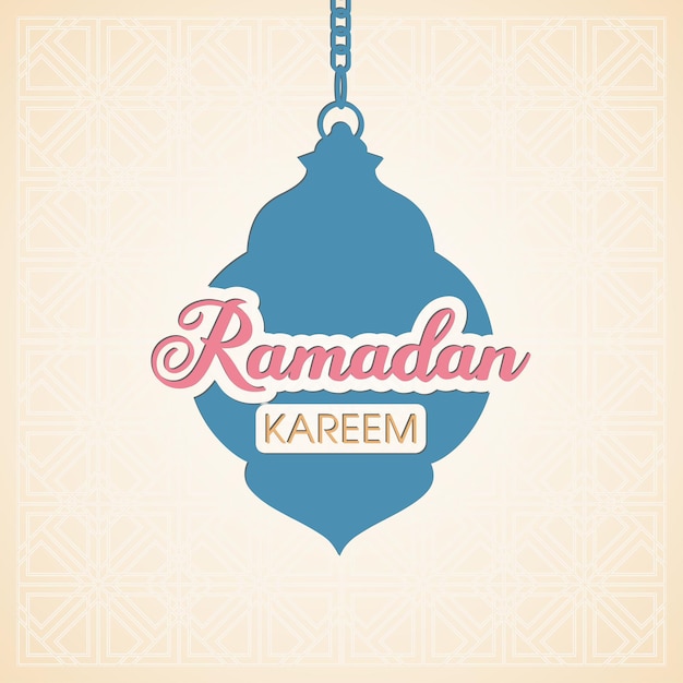 Ramadan greeting card for the celebration of Muslim community festival