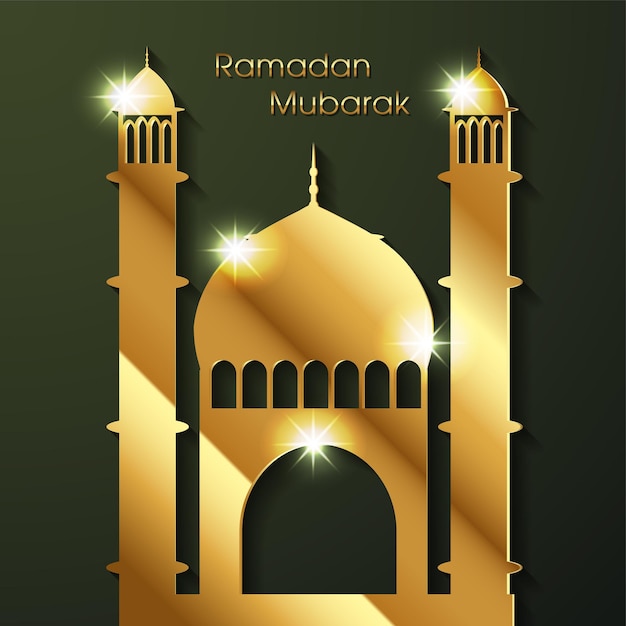 Ramadan greeting card for the celebration of muslim community festival