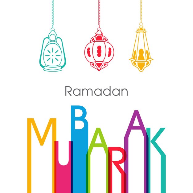 Ramadan greeting card for the celebration of Muslim community festival