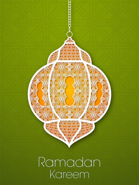 Ramadan greeting card for the celebration of Muslim community festival