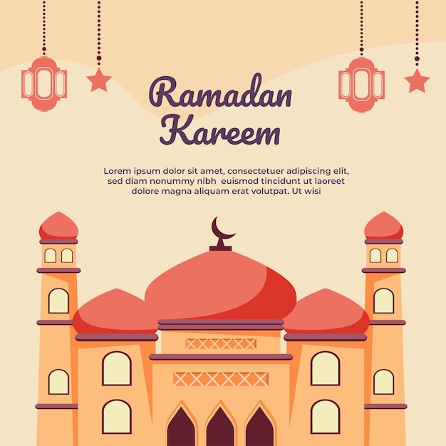 Ramadan greeting card Ramadan Mubarak