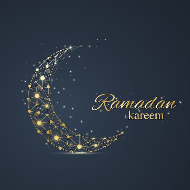 Sfondo di saluti di ramadan. design di soluzioni di lusso in oro.