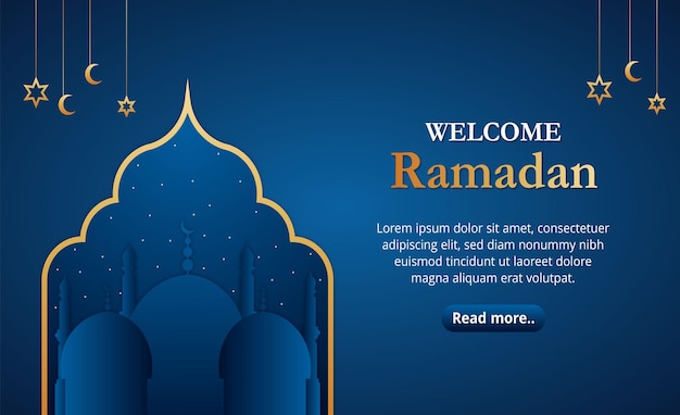 Ramadan groeten social media bannerontwerp