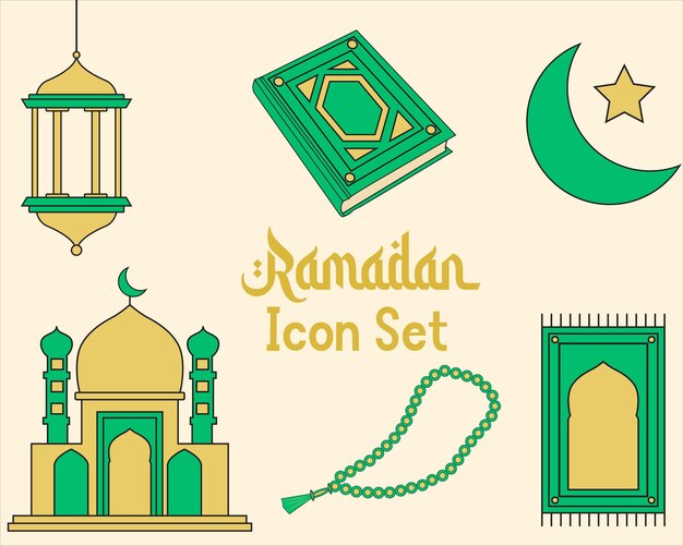 набор иконок ramadan