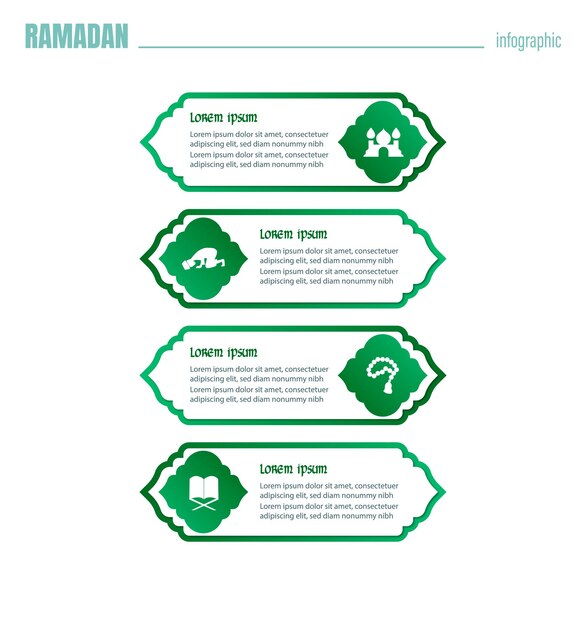 Ramadan Infographic Nieuwe ontwerpvector