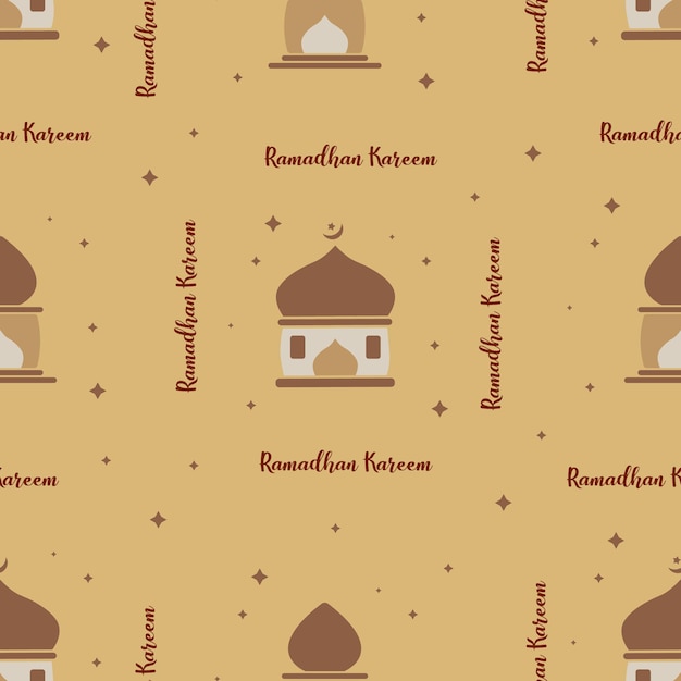 벡터 라마단 이슬람 원활한 패턴 이슬람 배경 터 일러스트레이션 벽지 배치용 디자인