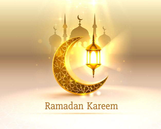 Ramadan-kaart, moskee. wenskaart.