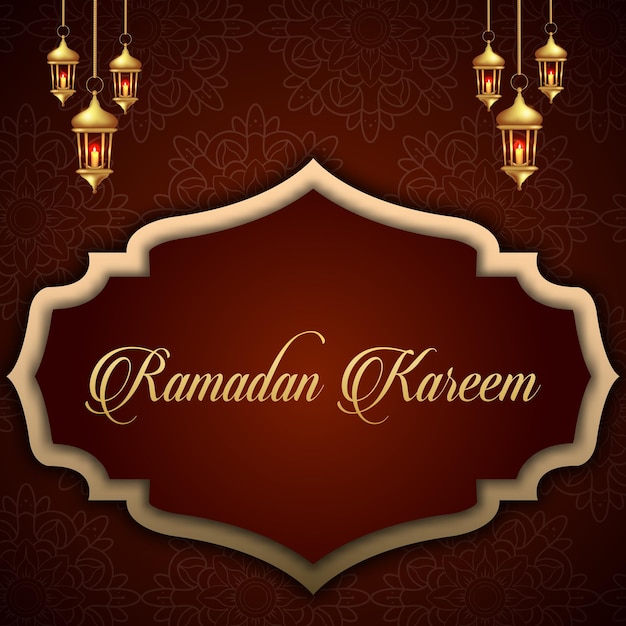 Vector ramadan kareem 2024 banner met islamitisch ornament en gradiënt zwart en rood achtergrondontwerp.
