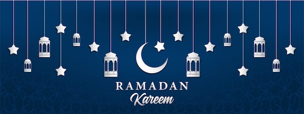 Ramadan kareem achtergrond in papier ambachtelijke stijl