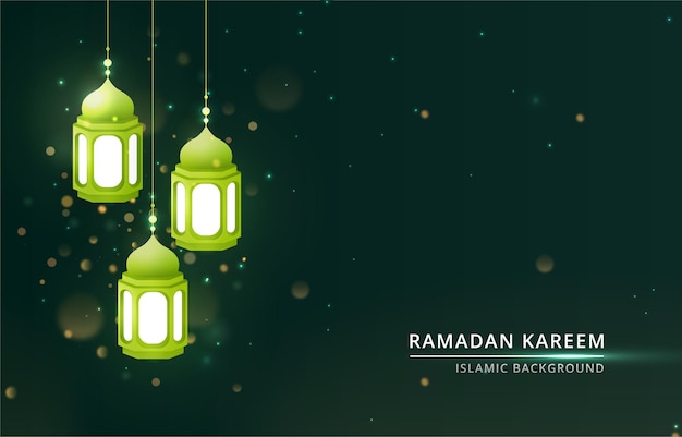 Ramadan Kareem achtergrond met lamplicht