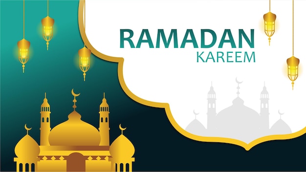 Ramadan kareem achtergrond met moskee 201