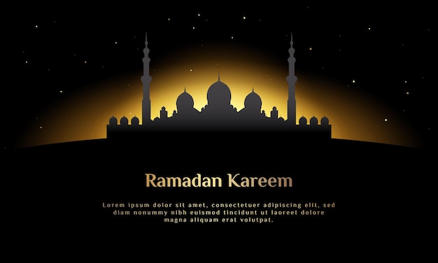 Ramadan Kareem achtergrond met moskee illustratie vectorillustratie