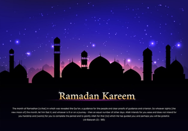 Ramadan kareem achtergrond sjabloonontwerp