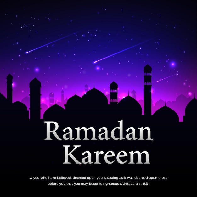 Ramadan kareem achtergrond sjabloonontwerp