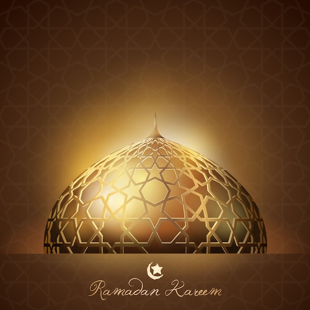 Ramadan kareem achtergrondgloedlicht