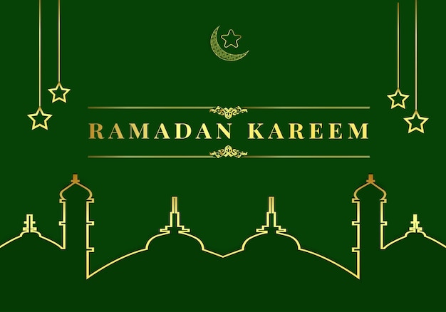 ramadan kareem arabic calligraphy background vector illustration