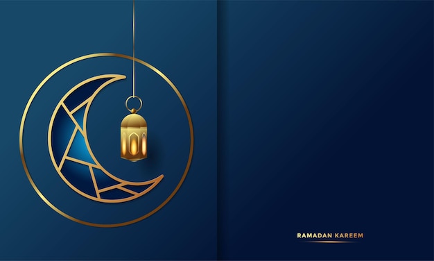 Vector ramadan kareem arabic calligraphy greeting card