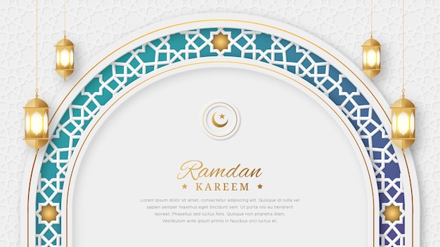 Ramadan kareem arabo elegante di lusso