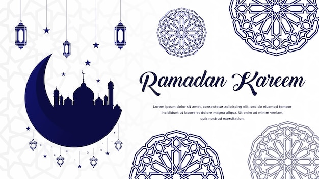 Vector ramadan kareem arabic islamic elegant white and golden luxury ornament background with arabic