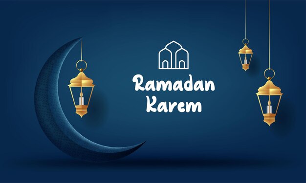 Ramadan kareem arabische kalligrafie banner