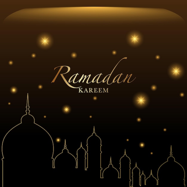 ramadan kareem Background Design Greeting Card Banner Poster Vector Illustration