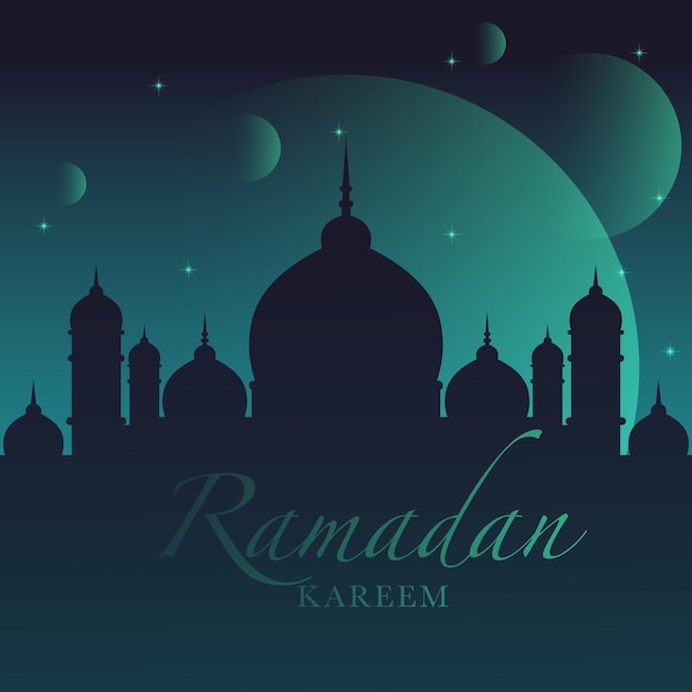 ramadan kareem バックグラウンドデザイン グリーティングカード バナー ポスター ベクトルイラスト