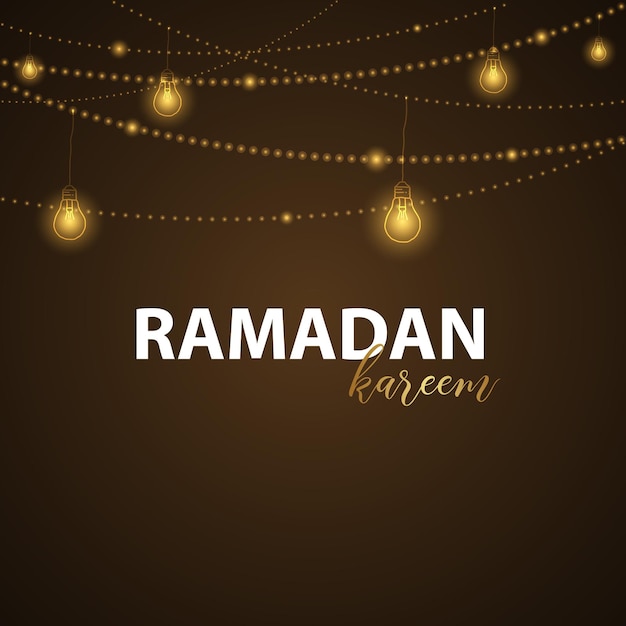 Рамадан Карим Дизайн фона Поздравительная карточка Баннер Плакат Векторная иллюстрация