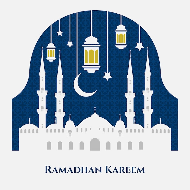 Ramadan Kareem background design vector illustration template suitable for gretting card ramadan celebration