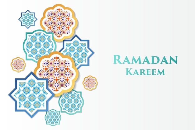 ramadan kareem background illustration with arabic ornaments