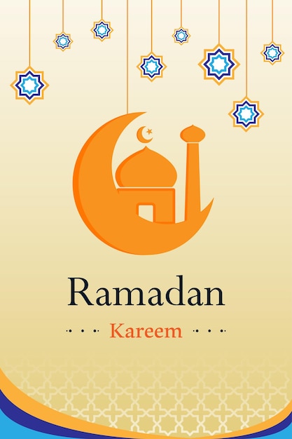 Ramadan kareem background template. Islamic background. Vector illustration.