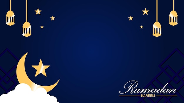 Vettore modello di sfondo ramadan kareem con ornamento di lanterna araba adatto per il tuo design invito poster banner carta da parati cartolina brochure modello di social media illustrazione vettoriale