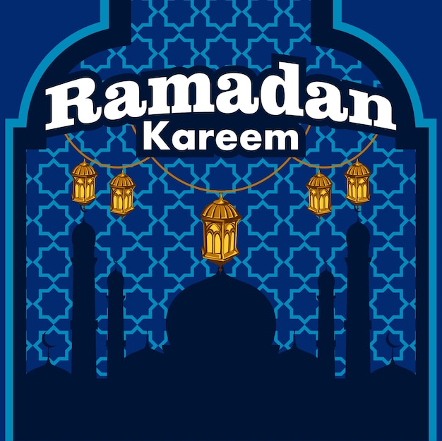 Шаблон фонового рисунка Рамадан