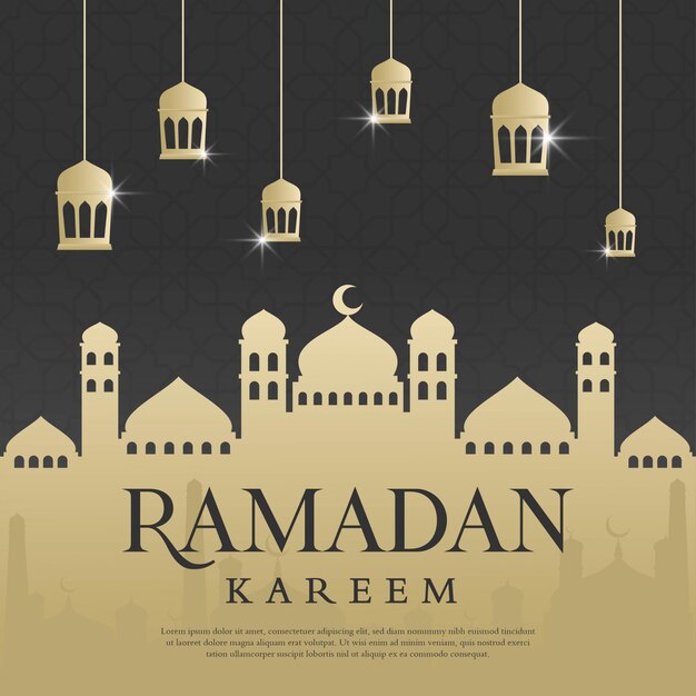 Modello di sfondo di ramadan kareem