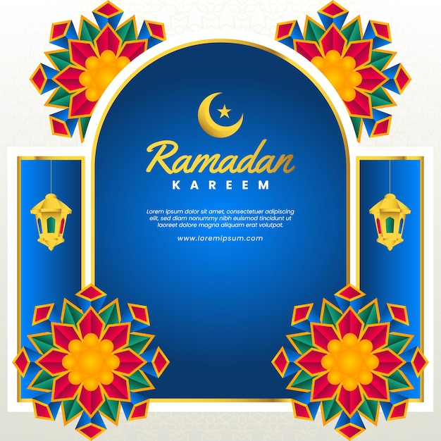 Vettore ramadan kareem sfondo che è adatto per accogliere il mese di ramadan