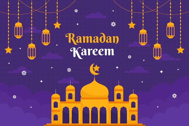 Vector ramadan kareem background or wallpaper template